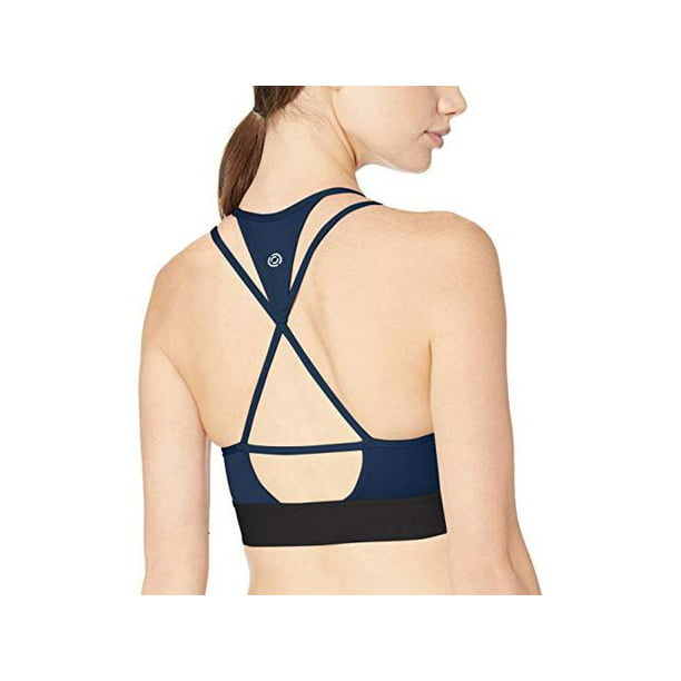 Brand Core 10 Womens Medium Support Adjustable Strap Sports Bra with Removable Cups 